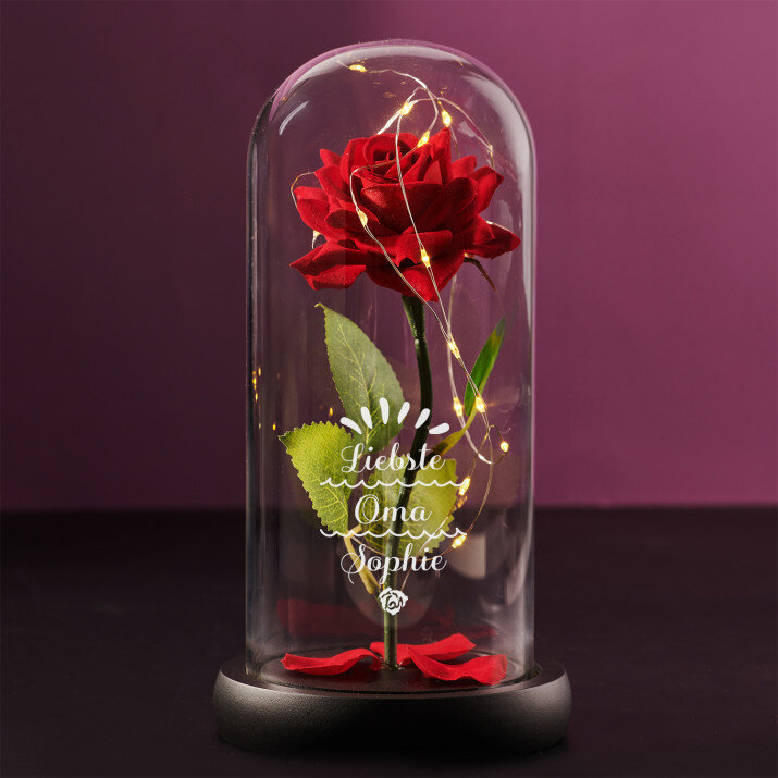 Liebste Oma - Ewige Rose Im Glas