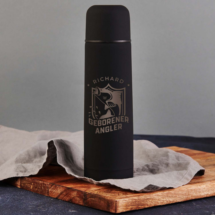 Geborener Angler - Thermoskanne