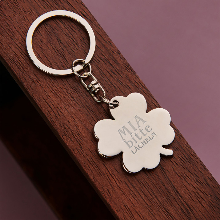 Bitte lächeln - Schlüsselanhänger Kleeblatt