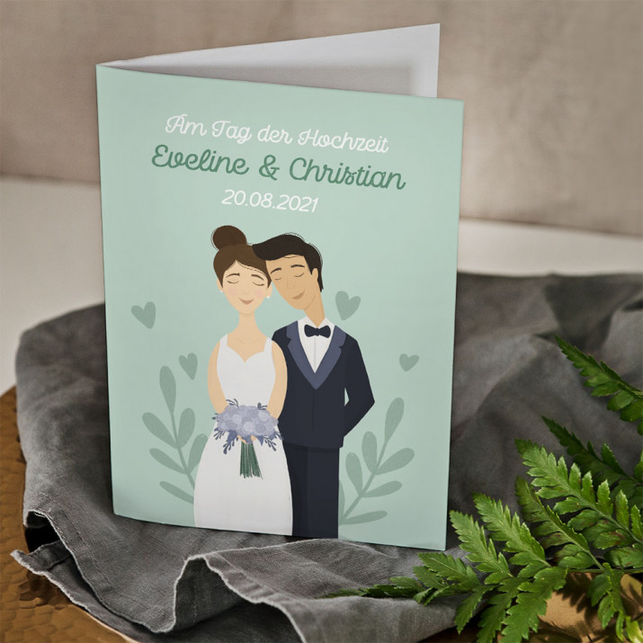 Am Tag der Hochzeit - Glückwunschkarte