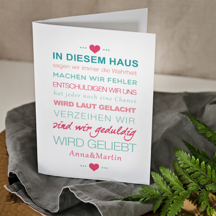 In diesem Haus - Glückwunschkarte