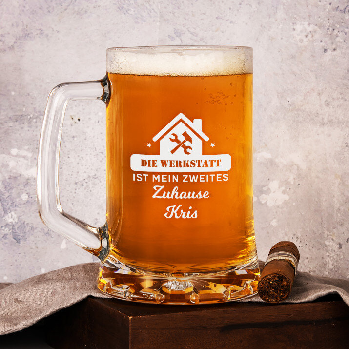 Mein zweites Zuhause - personalisierter Bierkrug