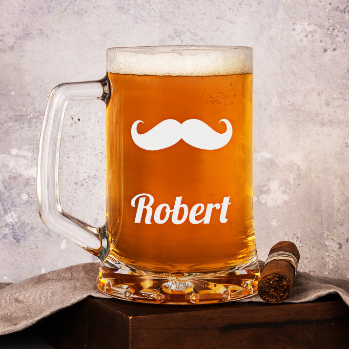 Schnurrbart - Personalisierter Bierkrug