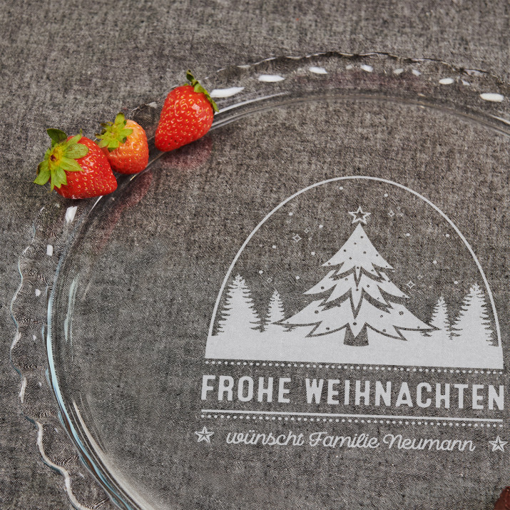 Frohe Weihnachten 2 - Tortenplatte flach Frohe Weihnachten 2 - Tortenplatte flach