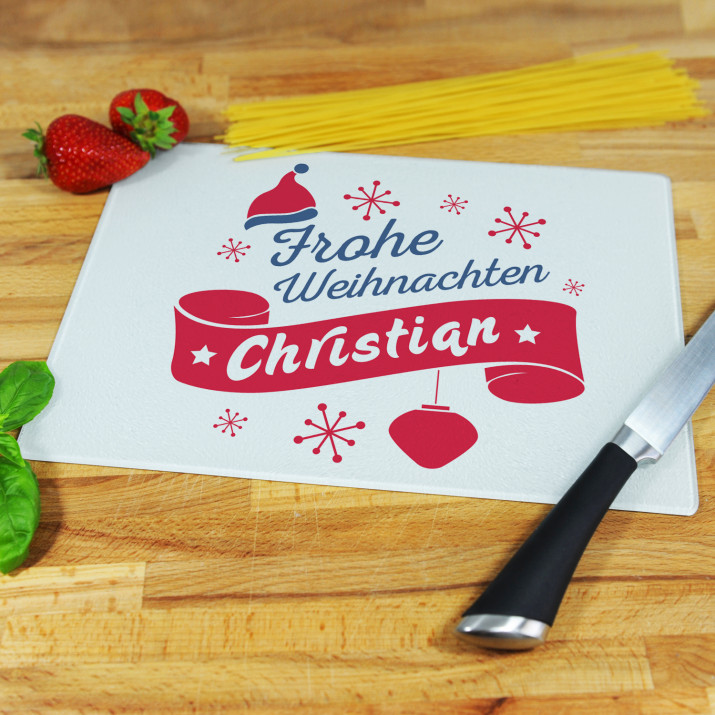 Frohe Weihnachten - Schneidebrett Frohe Weihnachten - Schneidebrett