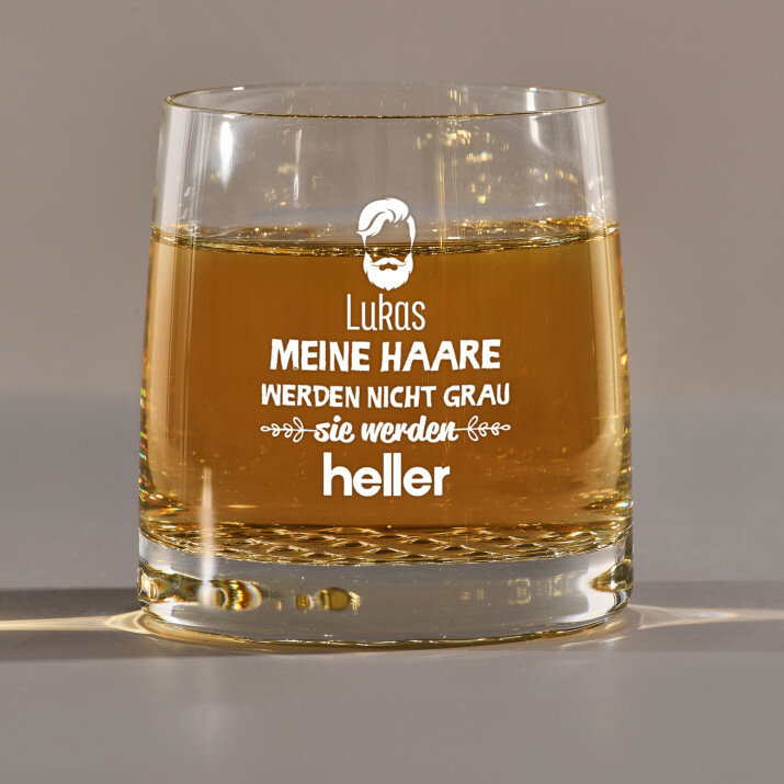Haare werden nicht grau - Whiskyglas
