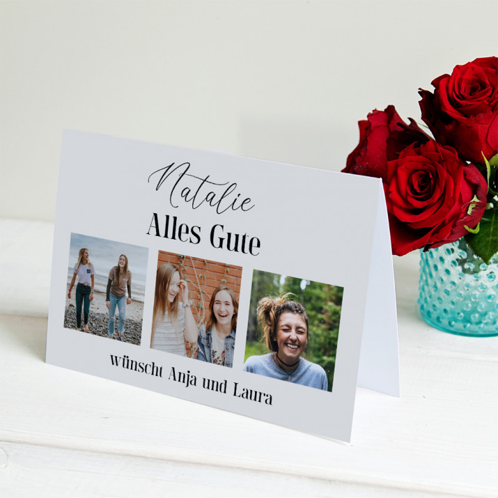 Alles Gute Fotos - Glückwunschkarte Alles Gute Fotos - Glückwunschkarte