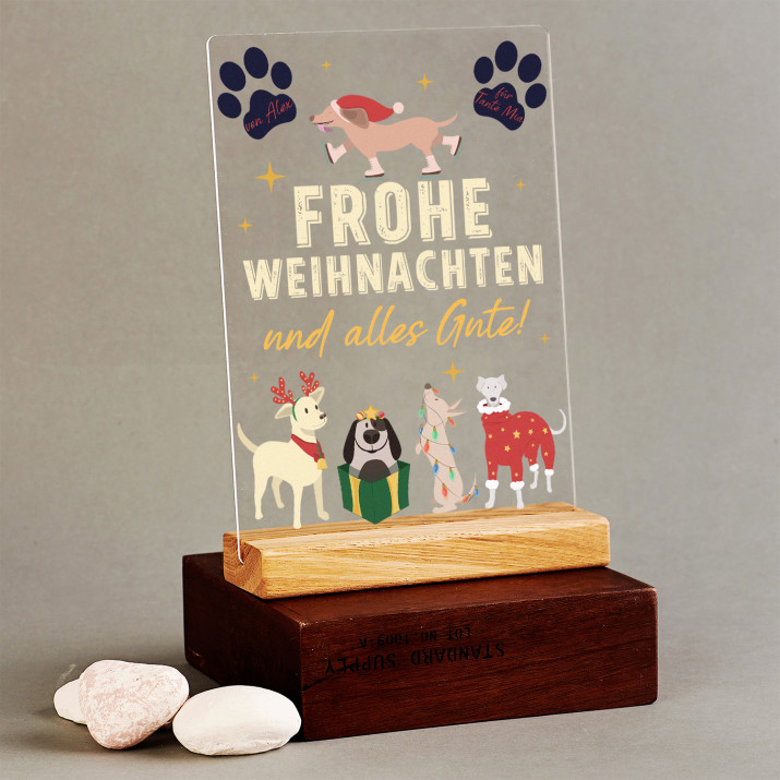 Frohe Weihnachten und alles Gute - Druck auf Acrylglas