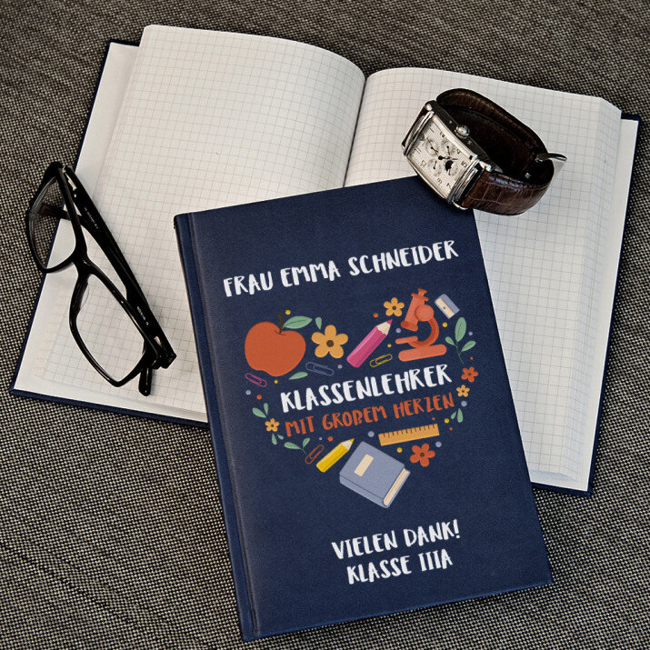 Ein Klassenlehrer mit großem Herzen - Notizbuch A5 mit Aufdruck