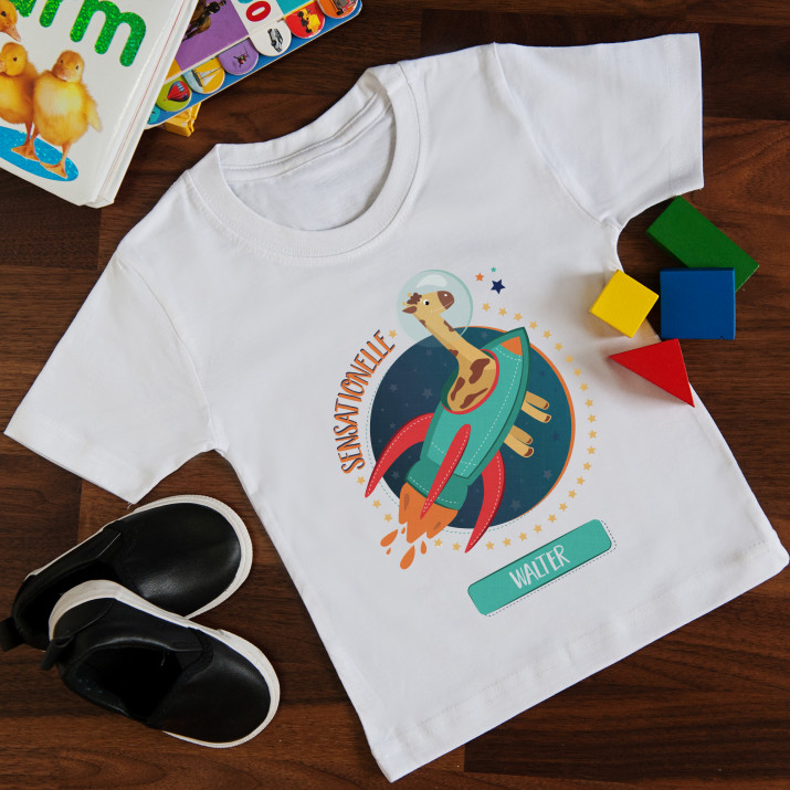 Super - T-Shirt mit Aufdruck für Kinder