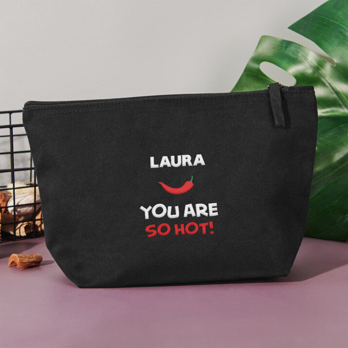 You are so hot - Dunkelblaue Kosmetiktasche