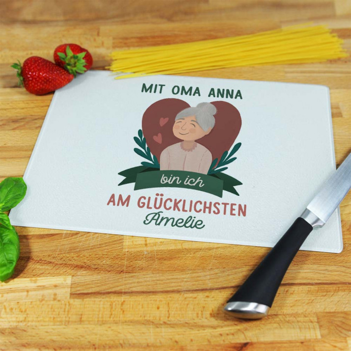 Mit Oma - Schneidebrett Mit Oma - Schneidebrett