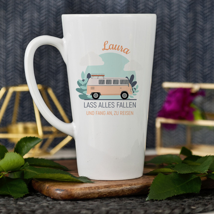 Lass alles fallen - personalisierte Tasse