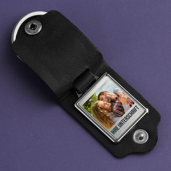 Foto und unterschrift - Schlüsselanhänger mit Foto