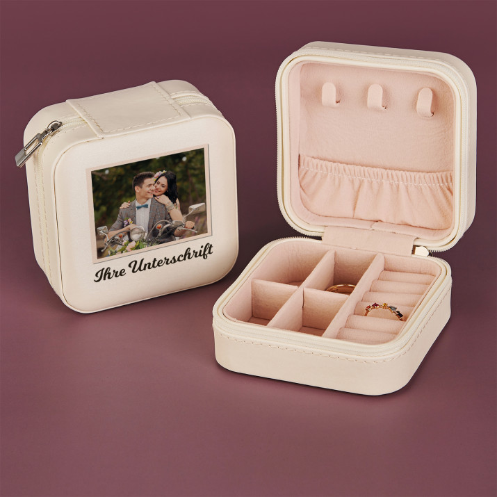 Foto + Unterschrift - Reise Schmuckkästchen Foto + Unterschrift - Reise Schmuckkästchen