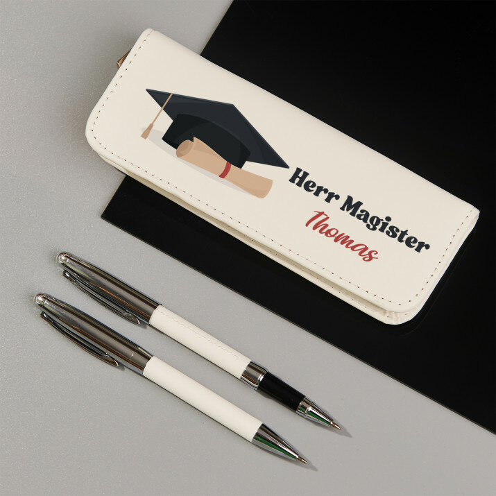 Herr Magister - Schreibset im Lederetui