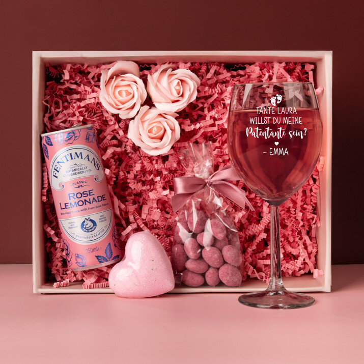 Geschenkset Anfrage zur Patenschaft mit Glas und Limonade Geschenkset Anfrage zur Patenschaft mit Glas und Limonade