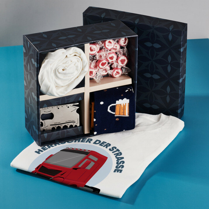 Geschenkset mit T-Shirt für Herren Für den Fahrer