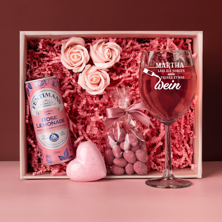 Geschenkset Für eine Freundin 2 mit Glas und Limonade
