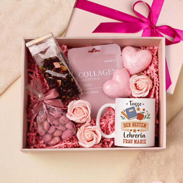 Tasse und Rosen Spa Set für die Lehrerin Tasse und Rosen Spa Set für die Lehrerin