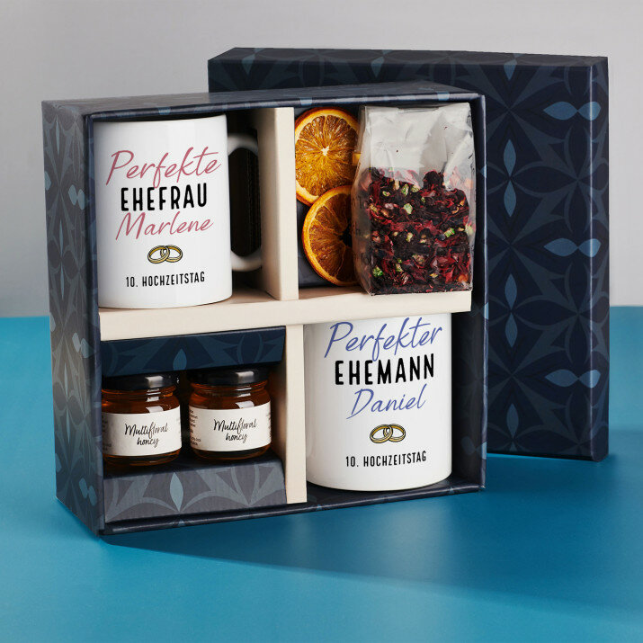 Geschenkset mit Tassen für Paare Zum Hochzeitstag Geschenkset mit Tassen für Paare Zum Hochzeitstag