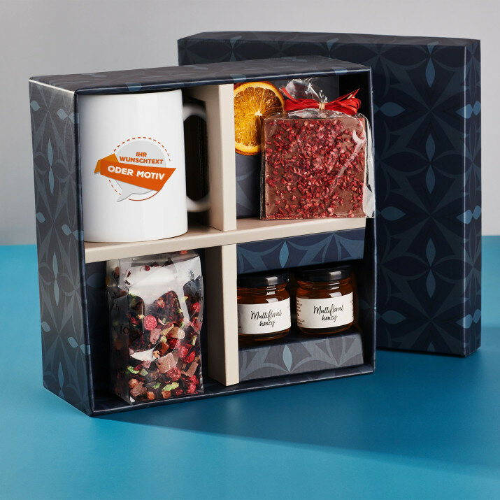 Geschenkset mit Tasse und Tee Eigenes Projekt Geschenkset mit Tasse und Tee Eigenes Projekt