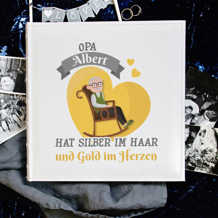 Ein goldenes Herz - personalisiertes Fotoalbum