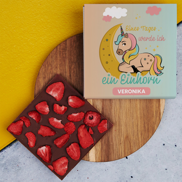 Ich werde ein Einhorn - Schokolade mit Erdbeeren Ich werde ein Einhorn - Schokolade mit Erdbeeren