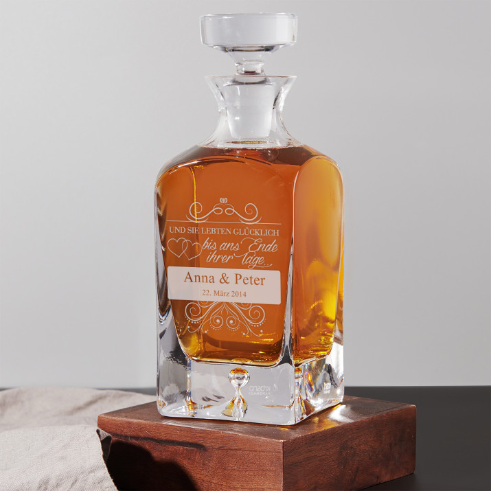 Und sie lebten glücklich... - Whiskykaraffe mit Gravur Und sie lebten glücklich... - Whiskykaraffe mit Gravur