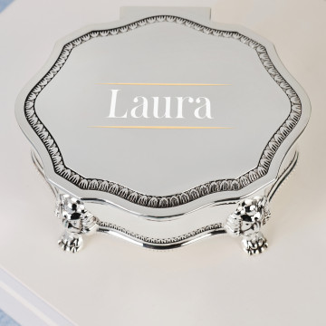 Name - silbernes Schmuckkästchen