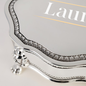 Name - silbernes Schmuckkästchen