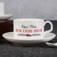 Ich liebe Euch - Zwei Tassen mit Untertasse