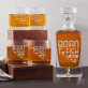 Born to fish - Whiskykaraffe und Whiskygläser - Set mit Gravur