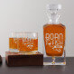 Born to fish - Whiskykaraffe und Whiskygläser - Set mit Gravur