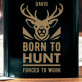 Born to hunt - Flachmann mit Gravur
