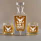 Born to hunt - Whiskykaraffe und Whiskygläser - Set mit Gravur