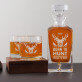 Born to hunt - Whiskykaraffe und Whiskygläser - Set mit Gravur