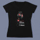 Guter wein gute laune - Schwarzes T-Shirt für Damen