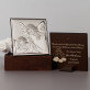 Geschenk des Herrn - Engel mit Laterne - Silbernes Bild mit Gravur