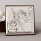 Geschenk des Herrn - Engel mit Laterne - Silbernes Bild mit Gravur