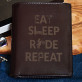Eat, Sleep, Ride - Leder Portemonnaie für Herren