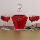 Floral - Likörkaraffe und Gläser - Set mit Gravur
