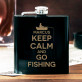 Go fishing - Flachmann mit Gravur