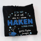 Haken - Schwarzer Kapuzenpullover für Herren