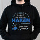 Haken - Schwarzer Kapuzenpullover für Herren