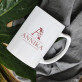 Initiale Name floral - personalisierte Tasse