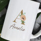 Initiale Name Blumen - personalisierte Tasse