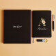 Initiale Name Blumen - Set mit Notizbuch