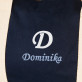 Initial name - Dunkelblaue Sporttasche