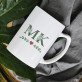 Initialen floral - personalisierte Tasse
